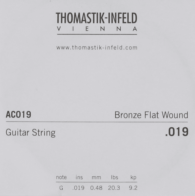 AC019 Plectrum Bronze Flat Wound 019