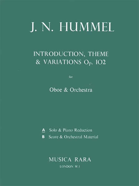 Hummel J.N. - Introduktion,Thema U.Variation - Hautbois Piano