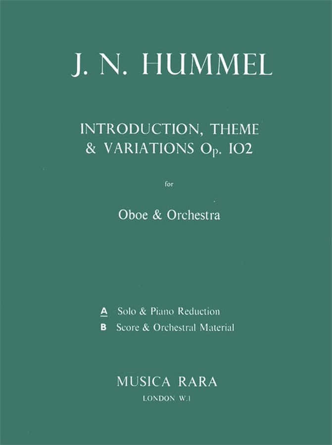 Hummel J.N. - Introduktion,Thema U.Variation - Hautbois Piano