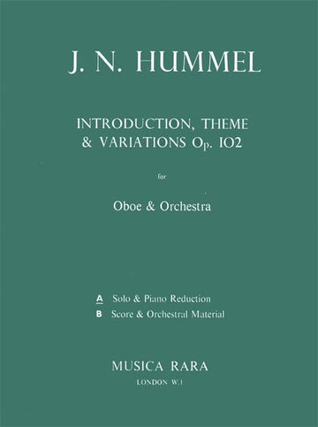 Hummel J.N. - Introduktion,Thema U.Variation - Hautbois Piano