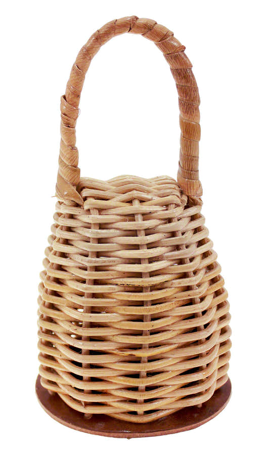 Caxixi Petit Osier Fond Calebasse 14CM