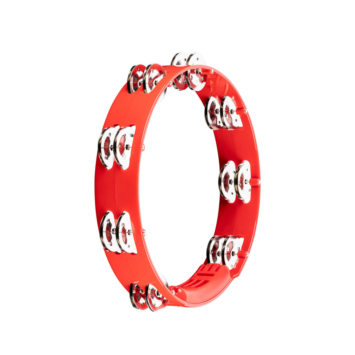 HTT10R - Tambourin Abs Rouge 25CM 1 Rangée de Cymbalette