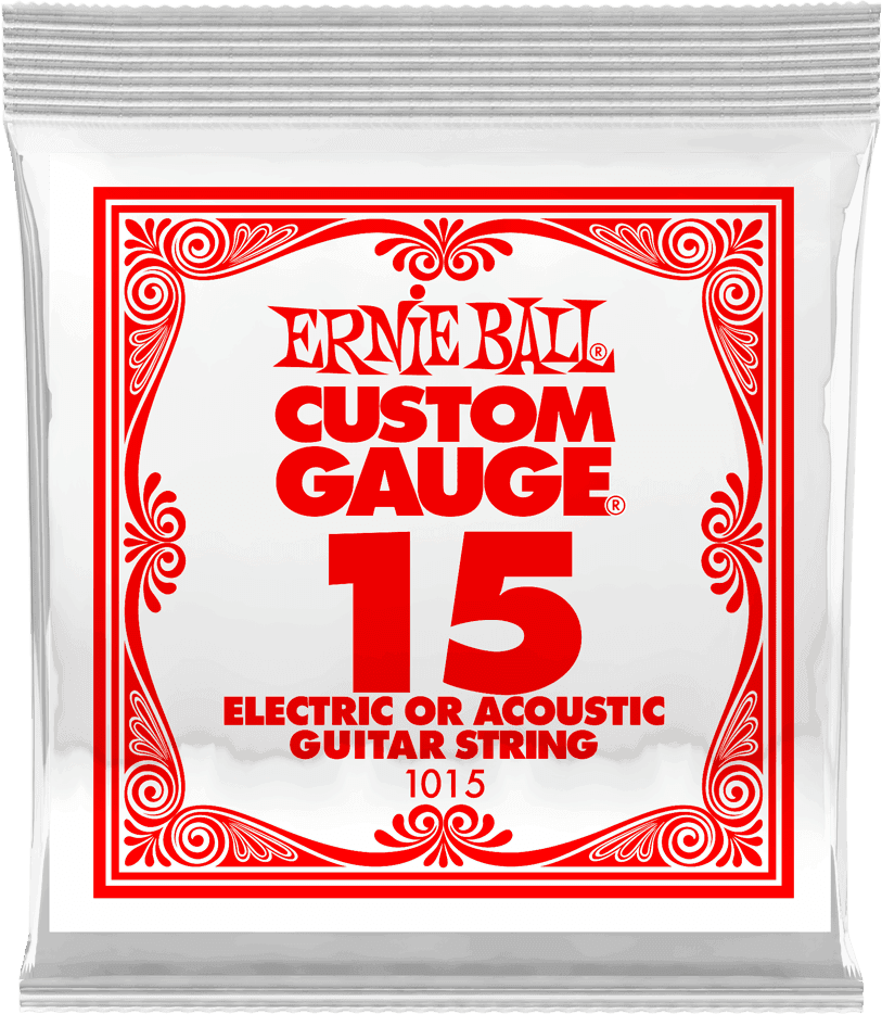 .015 PLAIN STEEL ELECTRIC OR ACOUSTIC GUITAR STINGS