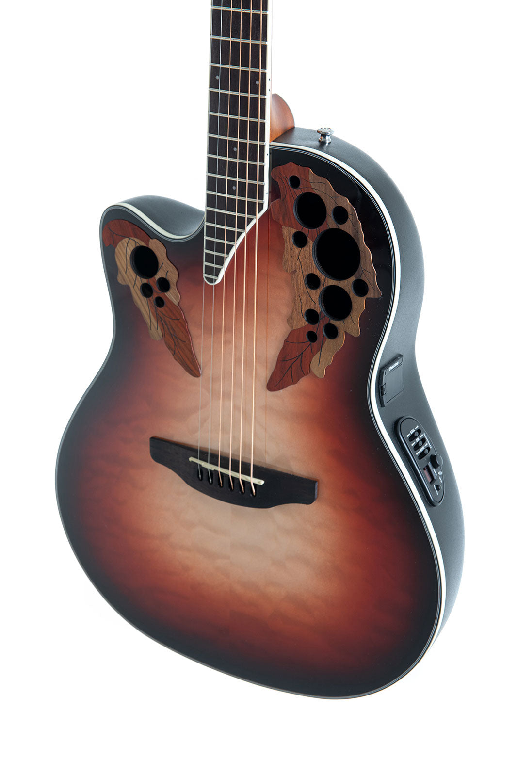 Elektro-Akoestische Gitaar Celebrity Elite Plus Mid Cutaway Lefthand Ruby Burst