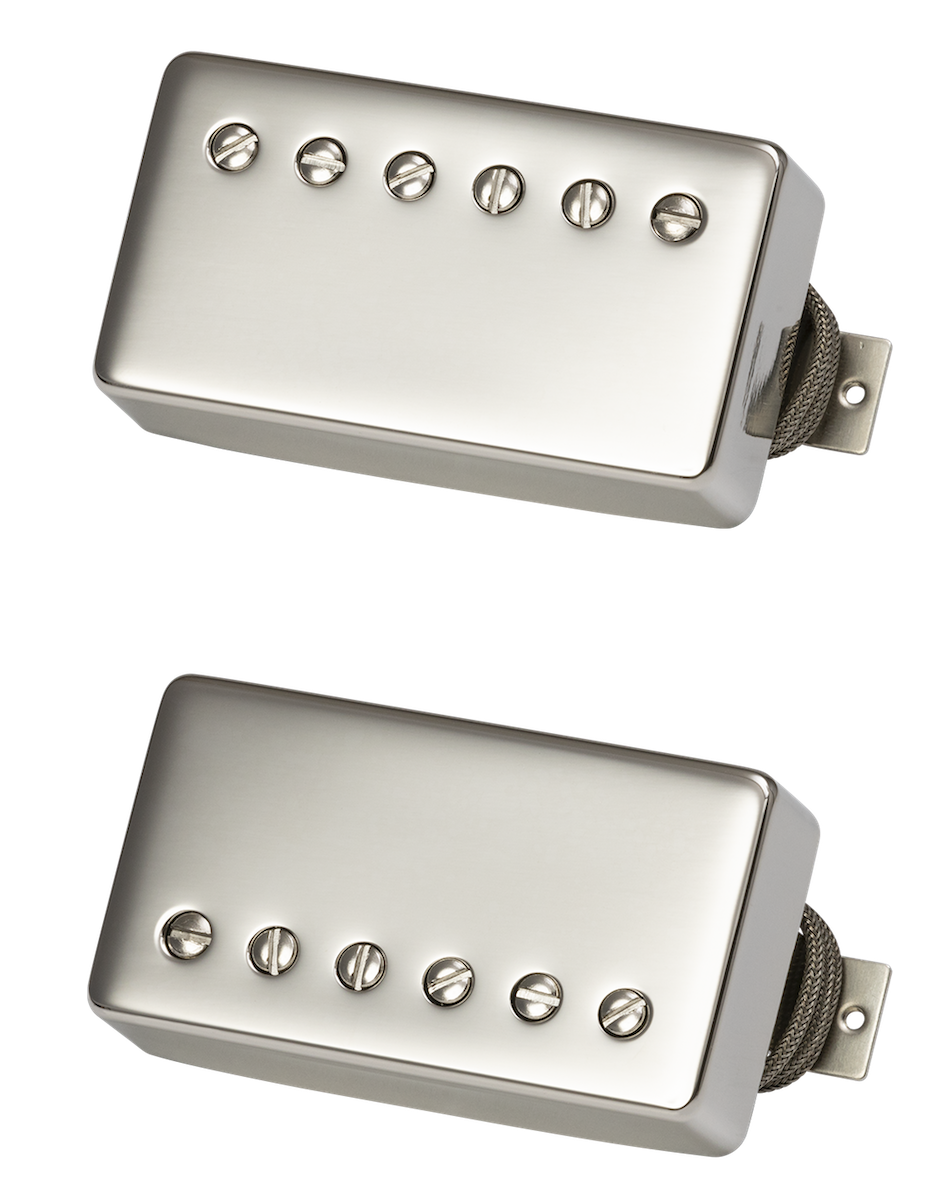 Gibson Accessories Custombucker Gepaarde Set Double Black True Historic Nikkelen Kappen