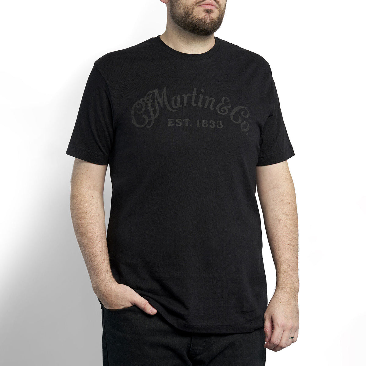 T-shirt Tone-on-Tone noir M