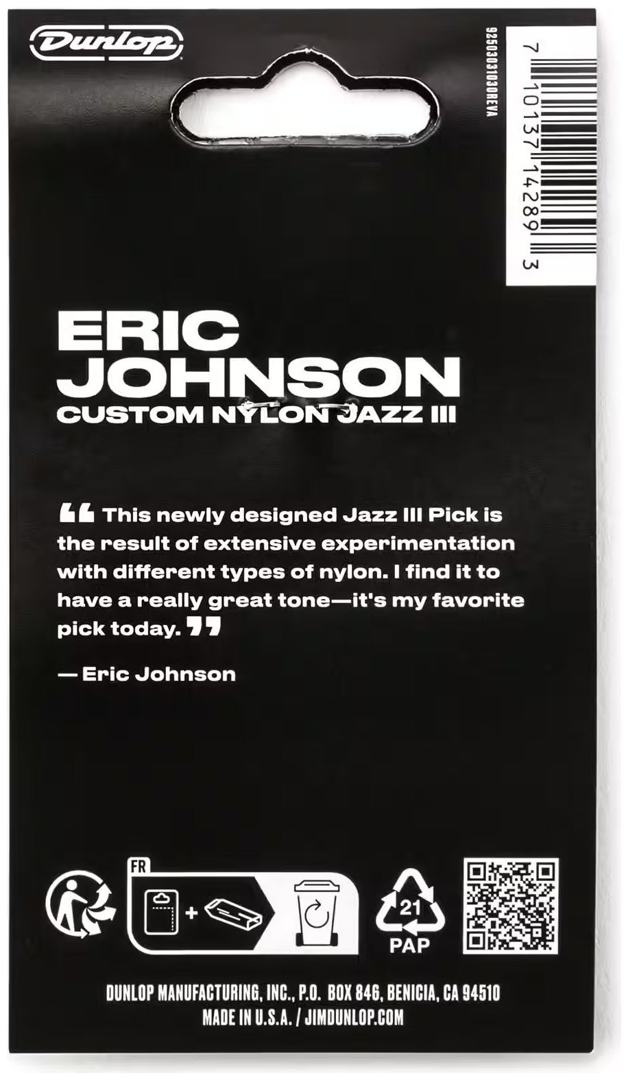 6 x 1,38mm Eric Johnson Custom Nylon Jazz III