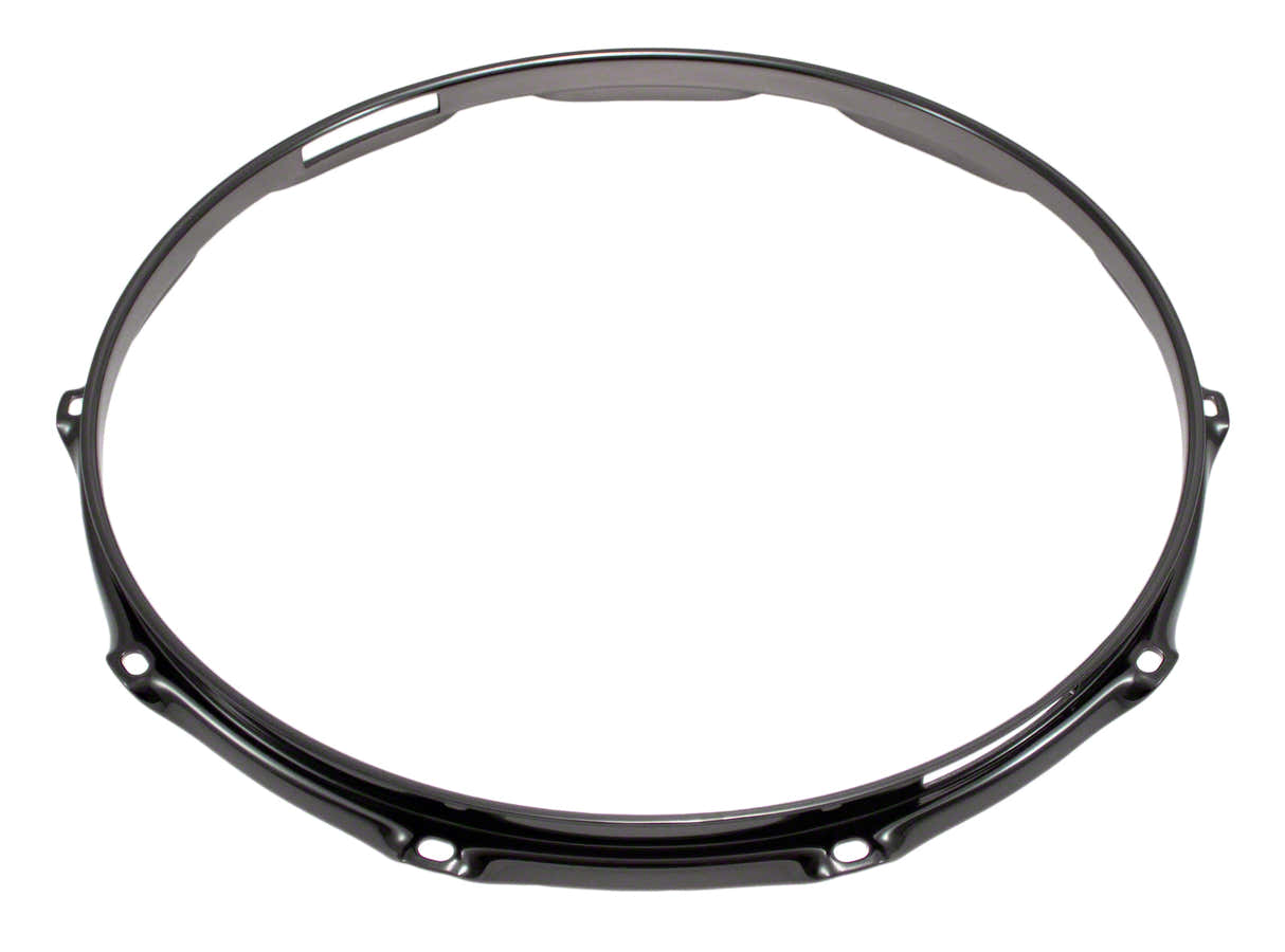 H30-14-10SBK - 14" 10 HOLES SNARE SIDE BLACK 3.0MM SUPER TRIPLE FLANGE DRUM HOOP
