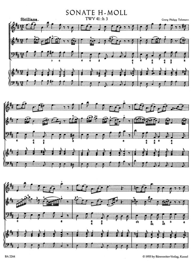 Telemann G.P. - 12 Methodische Sonaten Vol.4 - Flute Ou Violon Basse Continue