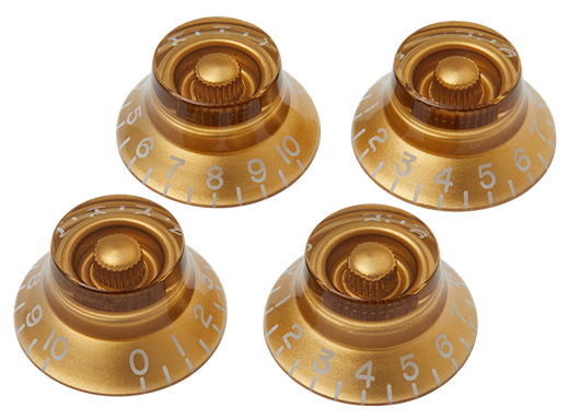 Pièces Detachees Top Hat Knobs Gold 4 Pack