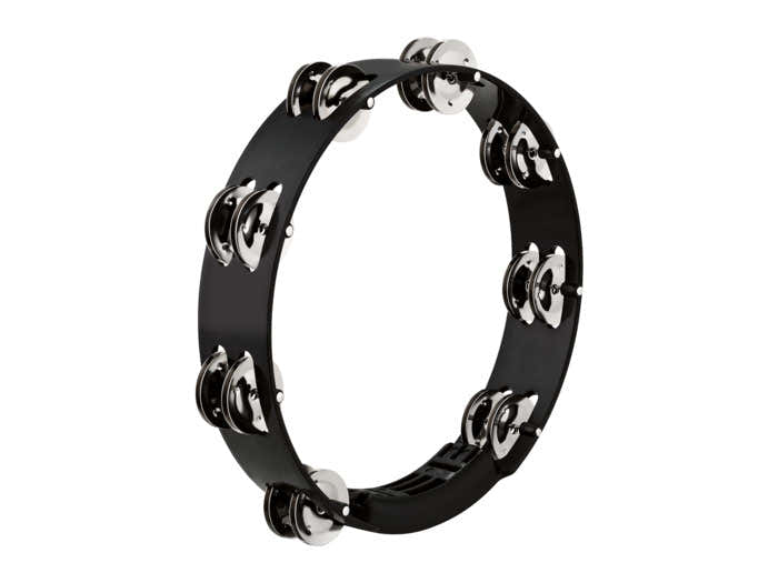 Tambourin Abs Noir 25 CM 1 Rangee Cymbales