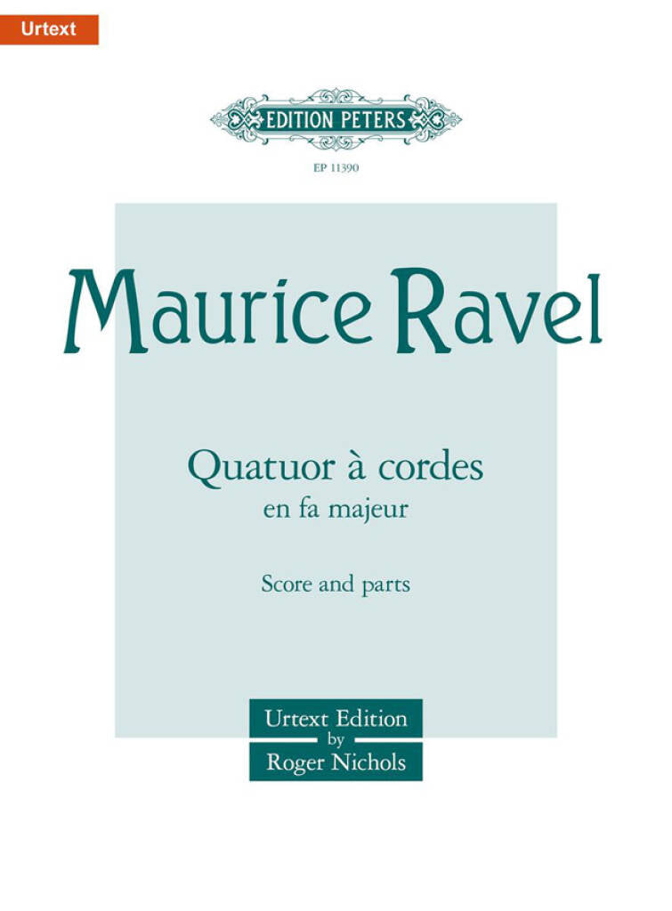 Edition Peters RAVEL MAURICE - QUATUOR A CORDES - CONDUCTEUR & PARTIES