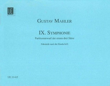 MAHLER GUSTAV - SYMPHONIE N°9 - SCORE FACSIMILE DU MANUSCRIT