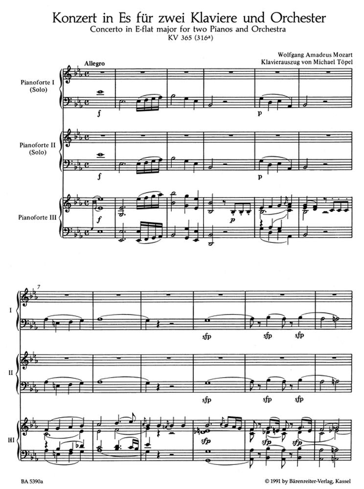 Mozart W.a. - Concerto N°1 En Mib Majeur KV 365 (316a) - 2 Pianos