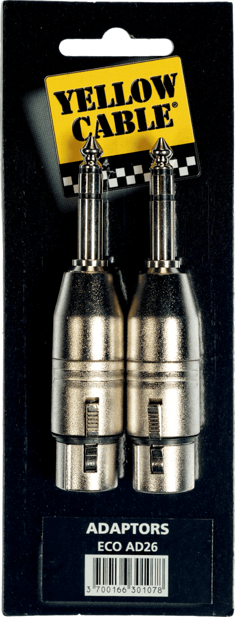 Adaptateur Jack ST Male XLR Fem. - Lot de 2