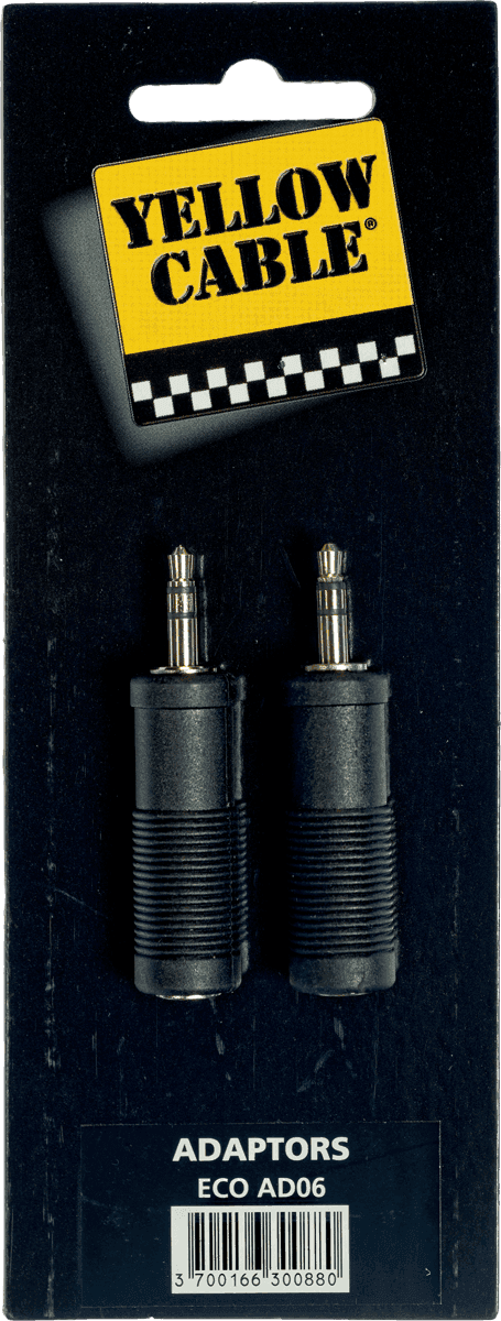 Adapter Jack Mannelijk 3.5 MM Stereo Jack Vrouwelijk 6.35 MM - Set van 2
