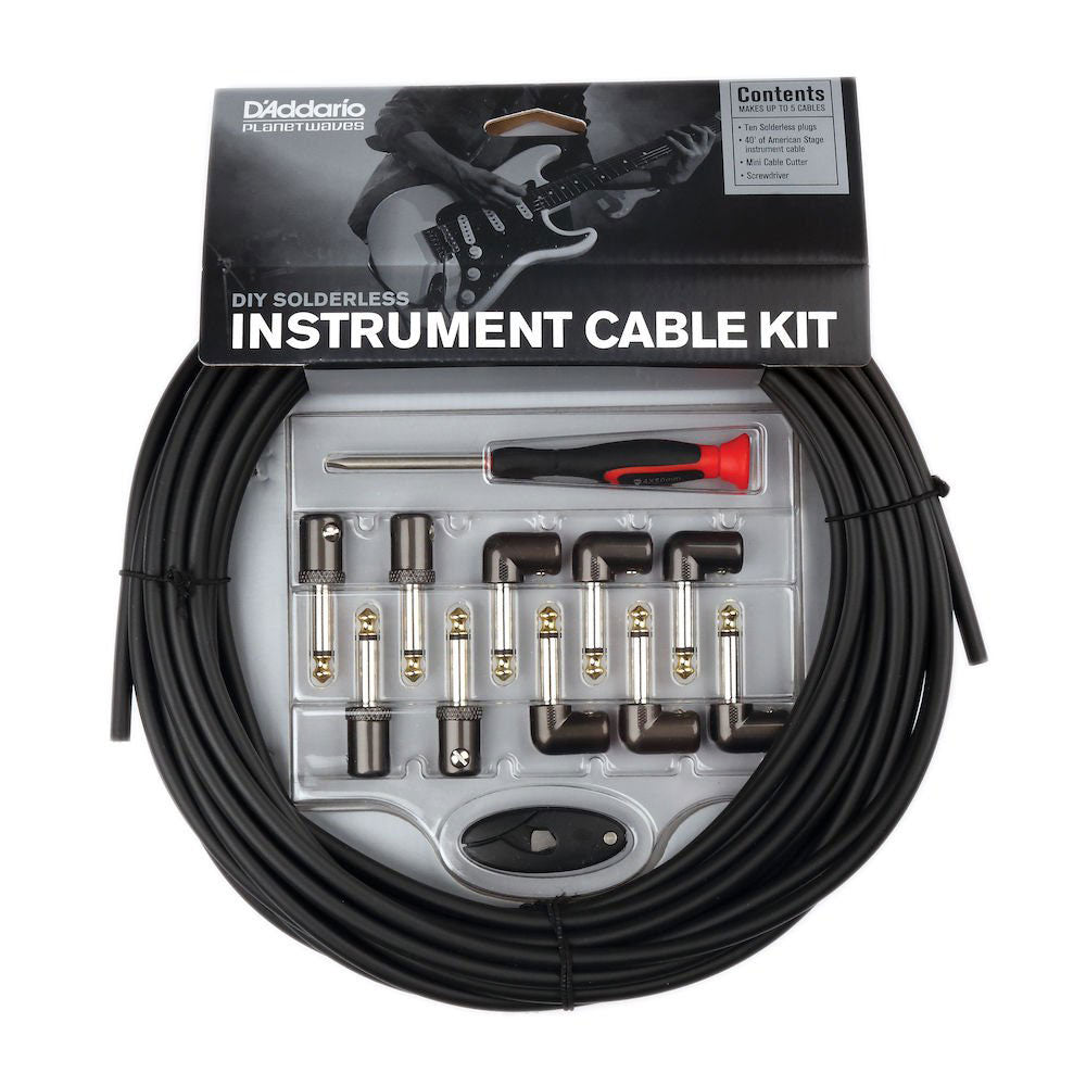 D'ADDARIO Solderless Custom Cable Kit 50 Feet 10 Plugs