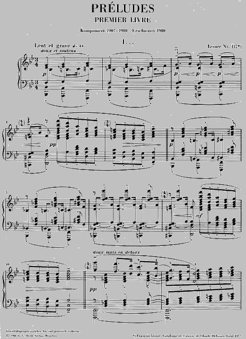 Debussy C. - Preludes 1Er Livre