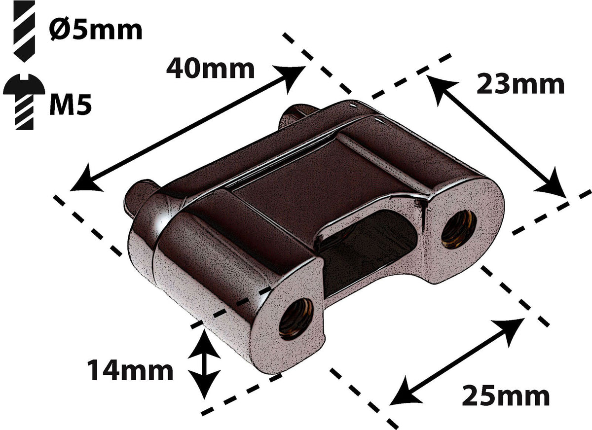 STOB4-BK Contre-partie Die Cast "deluxe" Déclencheur Timbre Noir 25mm