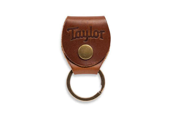 Taylor Guitars 1516 Key Ring W/pick Holder - Medium Brown Nubuck