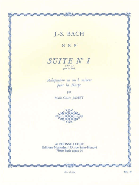 Suite No.1 BWV 996 for Lute Adapted