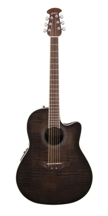 Elektro-Akoestische Gitaar Celebrity Standard Plus Mid Cutaway Transparent Blackburst Flame