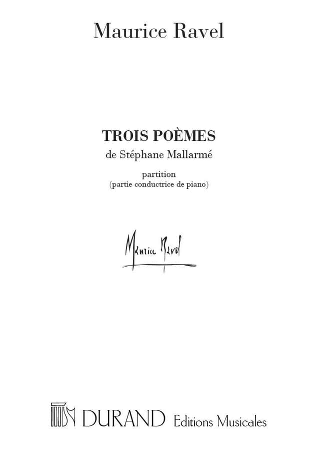 RAVEL M. - Drie gedichten van Mallarmé - Zakpartituur