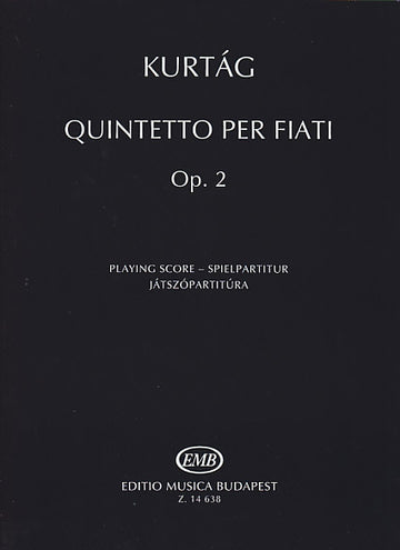 KURTAG G. - QUINTETTO PER FIATI OP. 2 - CONDUCTEUR