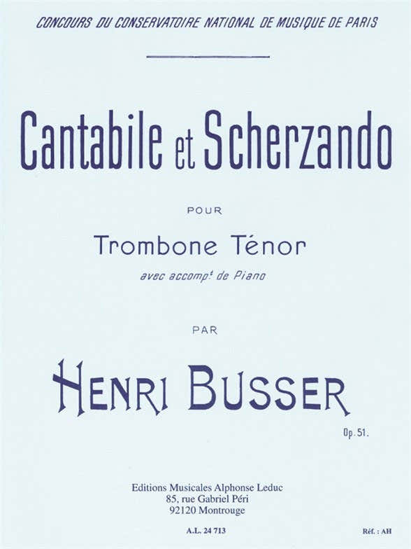 Cantabile and Scherzando for Trombone and Piano