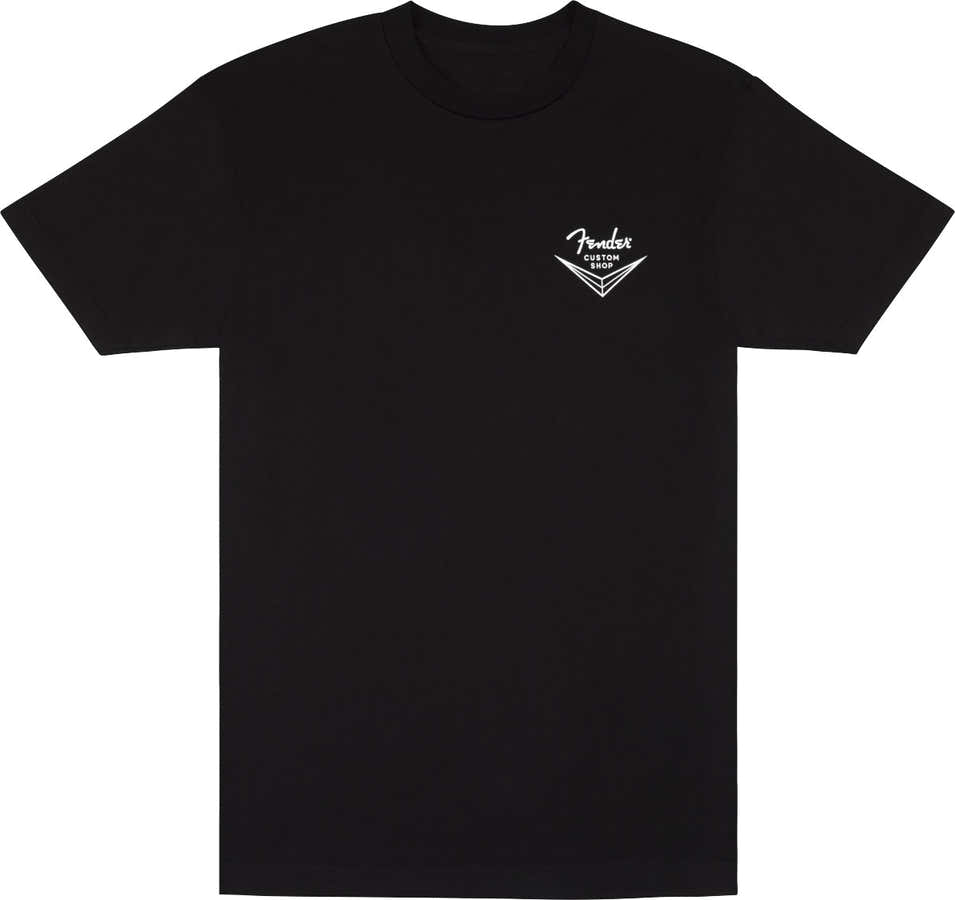 "L" T-Shirt Logo Fender Custom Shop Noir