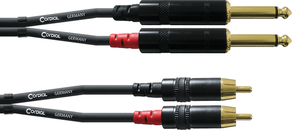 Câble Audio Double Jack Mono/RCA 3 M