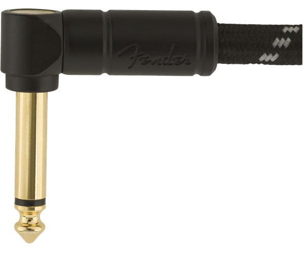 DELUXE INSTRUMENT CABLE STRAIGHT/ANGLE 15' BLACK TWEED