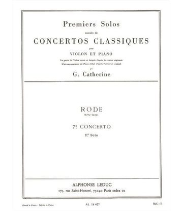 RODE/CATHERINE - PREMIER SOLO DU CONCERTO N° 7 - VIOLON