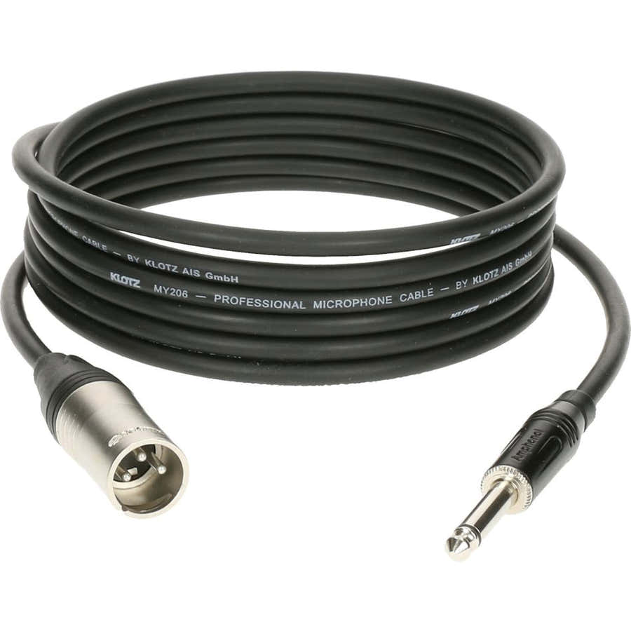 M1 Mic Cable Noir 3M XLR 3 Male - Jack 2P Klotz