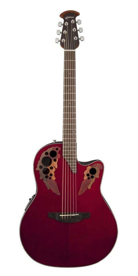 Elektro-Akoestische Gitaar Celebrity Elite Mid Cutaway Ruby Red