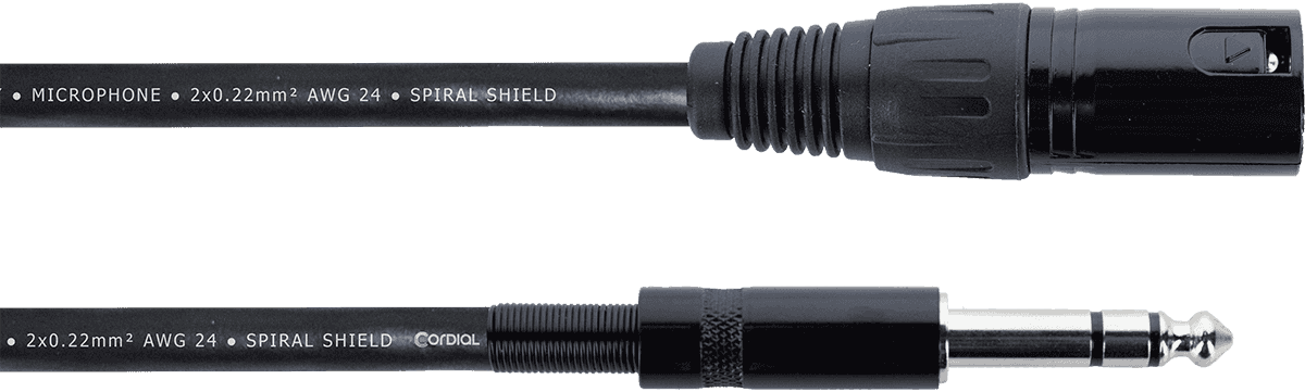 Câble Audio XLR Mâle / Jack Stéréo - 3 M