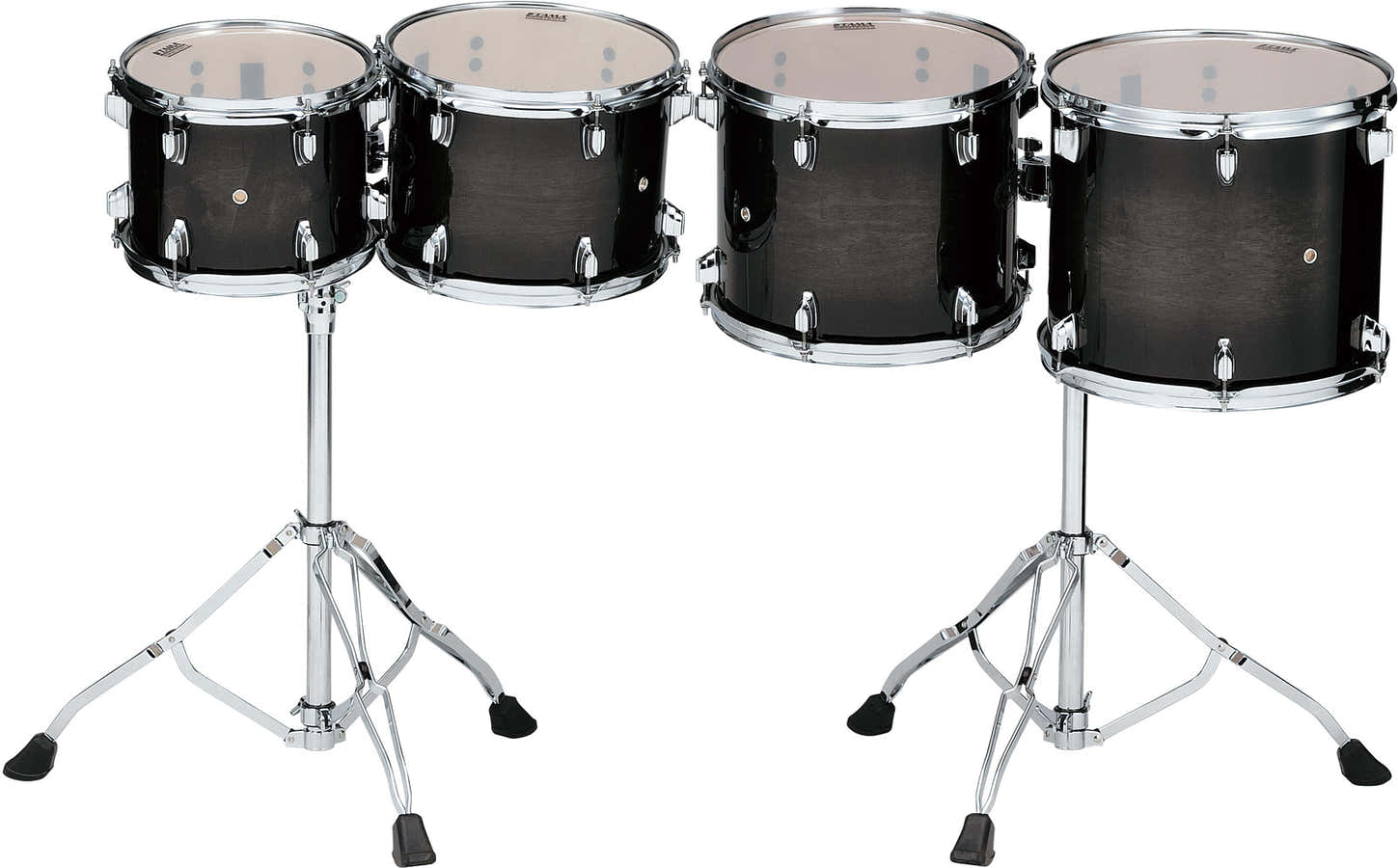 MID-PITCHED 4PC CONCERT TOM SET TRANSPARENT BLACK BURST
