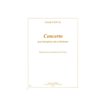 Pascal - Concerto PR Sax. Alto et Orch. - Saxophone et Piano (réduction)