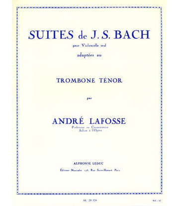 Lafosse Andre - Suites De Bach Pour Trombone Ténor