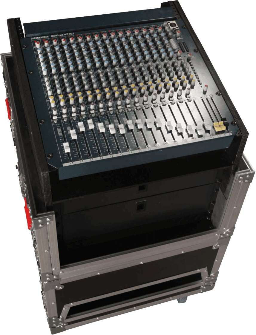 G-TOWER WOOD FOR 14 U MIXING CONSOLE WITH INTEGRATED 6 U RACK