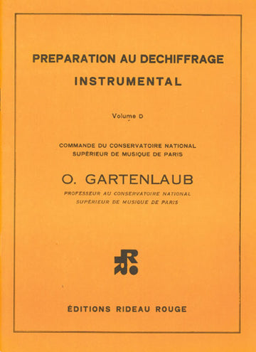 GARTENLAUB O. - PREPARATION AU DECHIFFRAGE VOL. D - FORMATION MUSICALE
