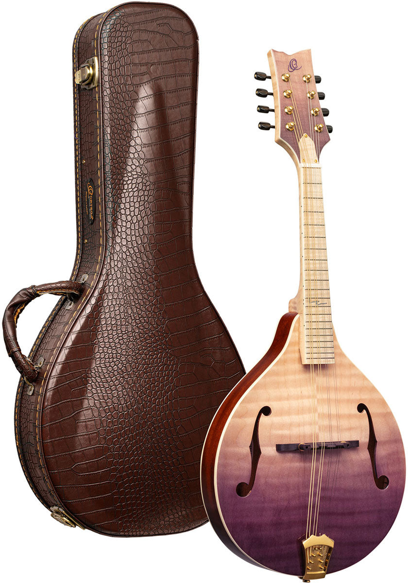 Americana A-Style-mandoline + Croco-leren koffer