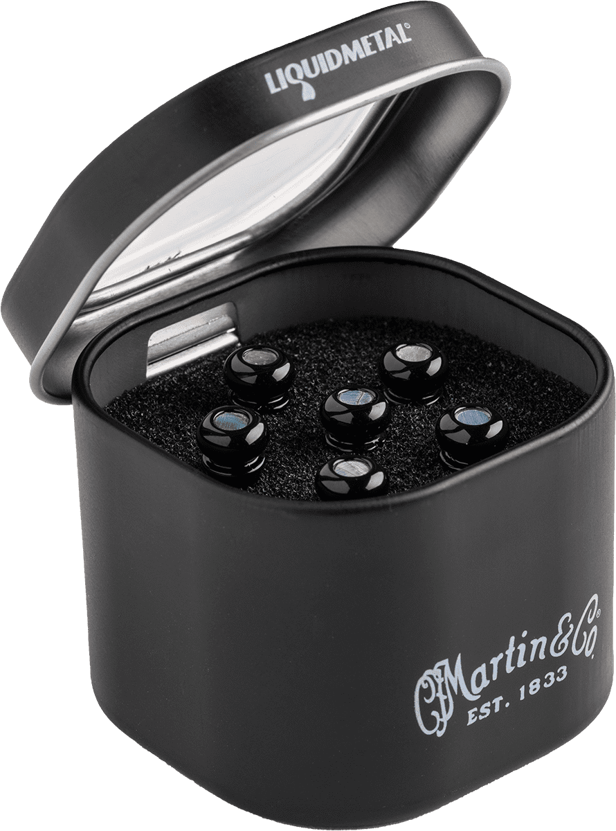 LIQUID METAL BRIDGE PINS BLACK PAUA