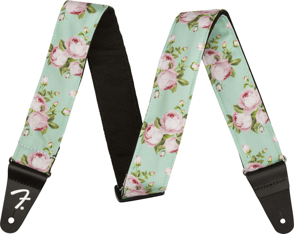 Sangle Florale Surf Green 2"