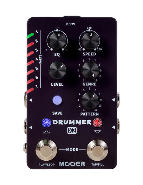 Mooer Stereo Drummer X2 Zwart