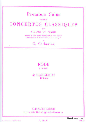 RODE PIERRE - SOLO N°1 DU CONCERTO N°4 (CATHERINE)