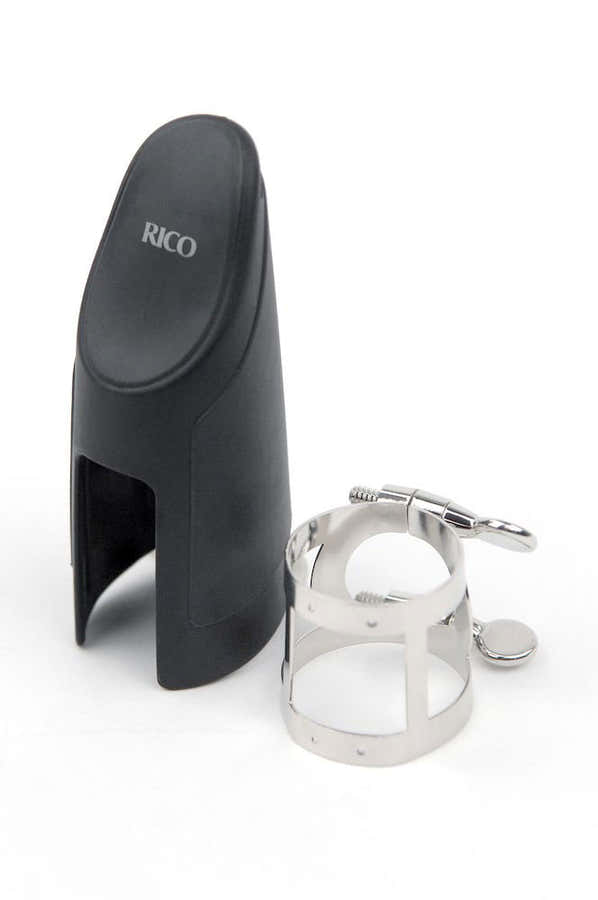 Ligature et Couvre-bec Saxophone Alto Nickel