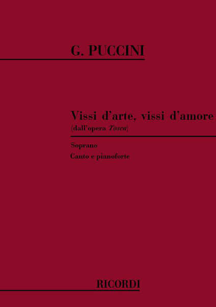 PUCCINI G. - VISSI D'ARTE VISSI D'AMORE - CHANT ET PIANO
