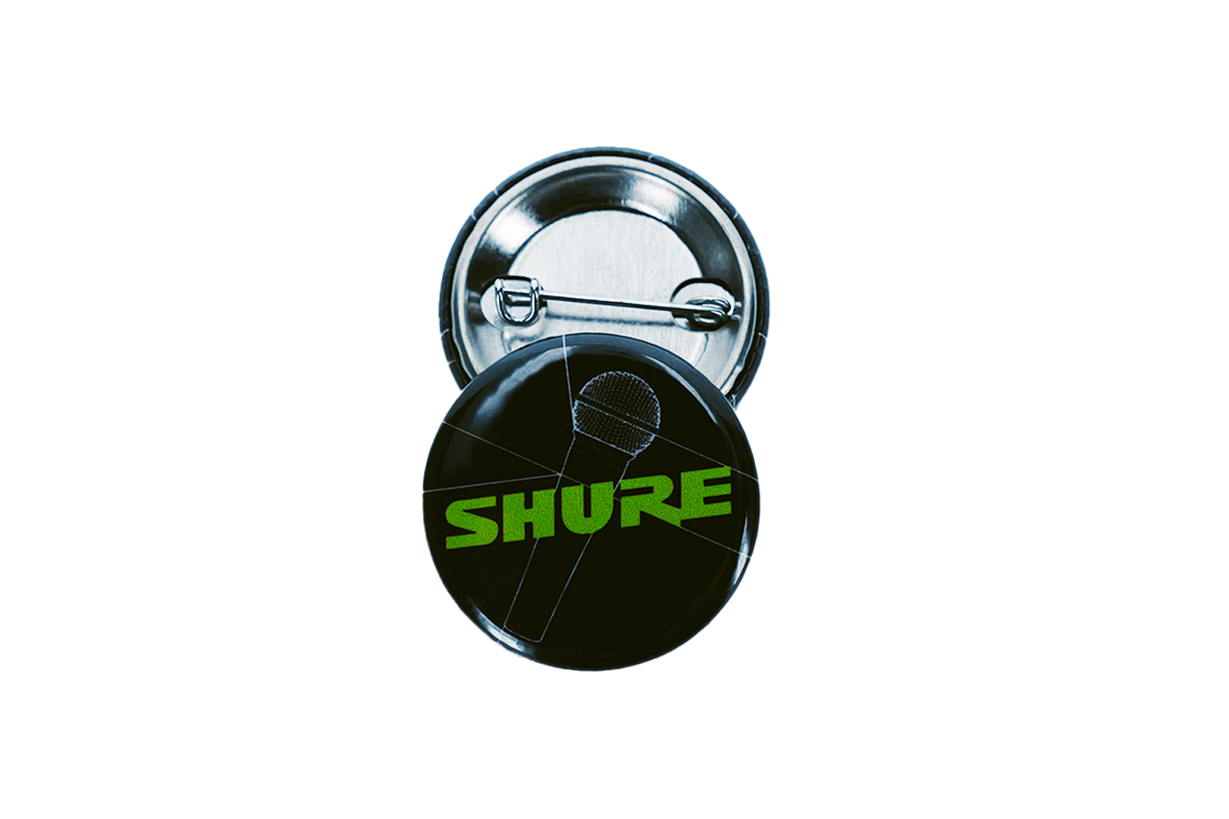 Pin's Shure Studio microphone