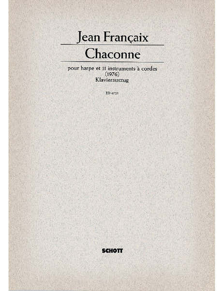 Françaix - Chaconne - Harp et 11 Stringinstruments